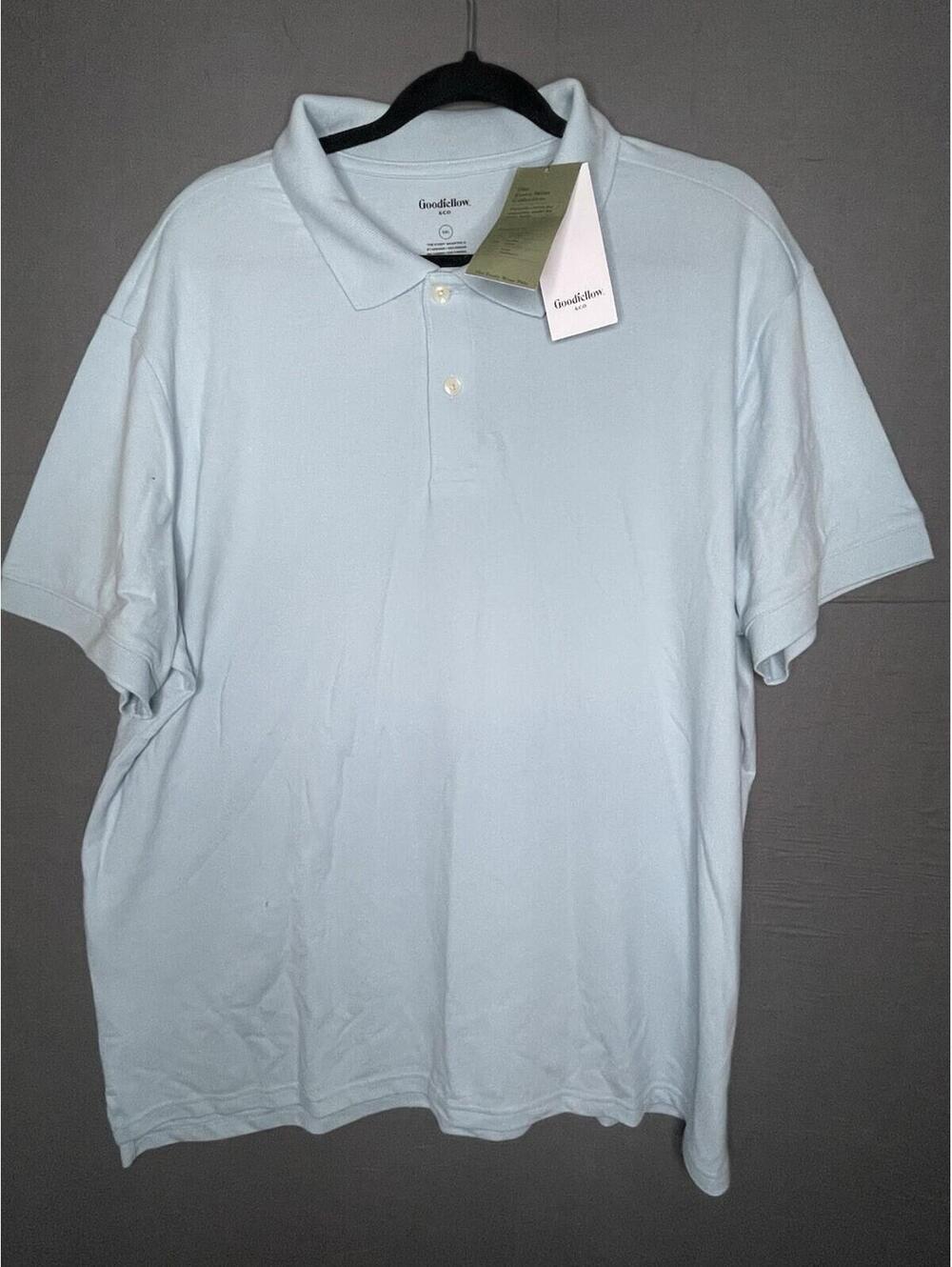 Goodfellow & Co Men’s XXL Light Blue "Every Wear" Polo Shirt Short Sleeve NWT